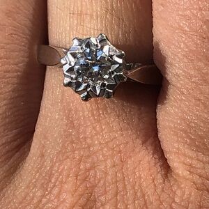 18k vintage diamond ring